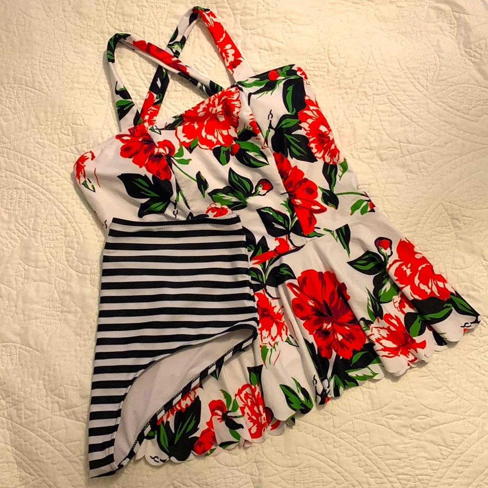 High waisted bathing suit